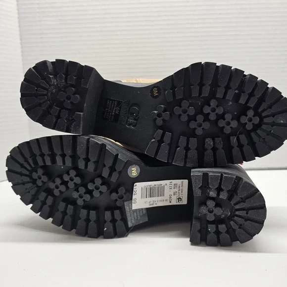 Gianni Bini Squad Goals Sz 6M Cheetah Calf Hair  Lace Up Lug Sole Boots - Picture 9 of 10